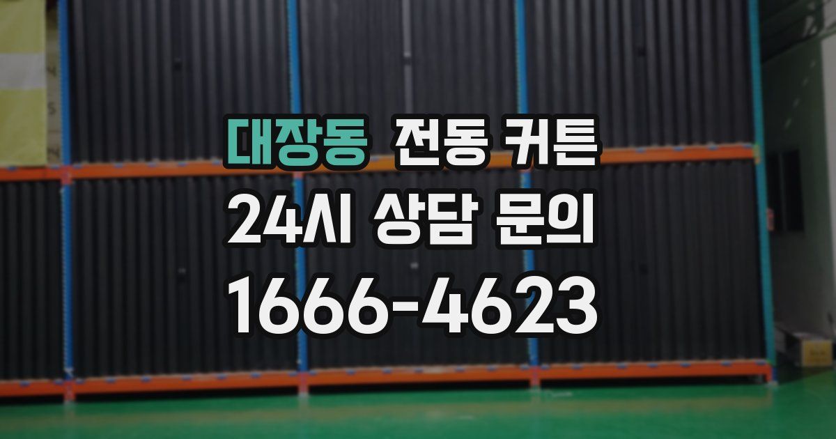 대장동 전동 커튼