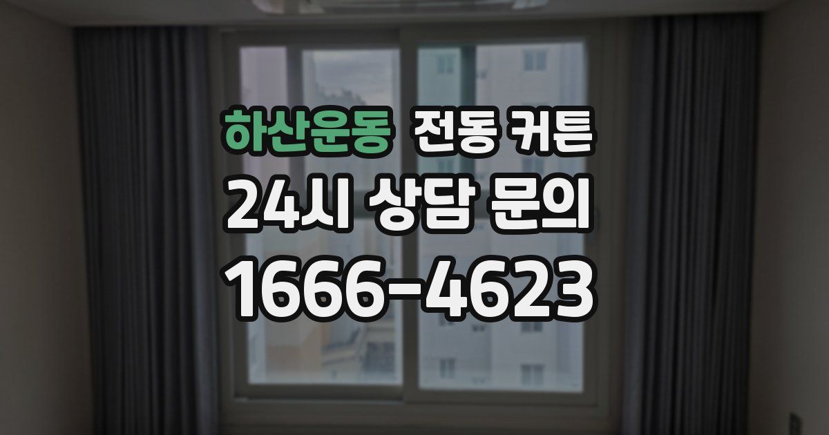 하산운동 전동 커튼
