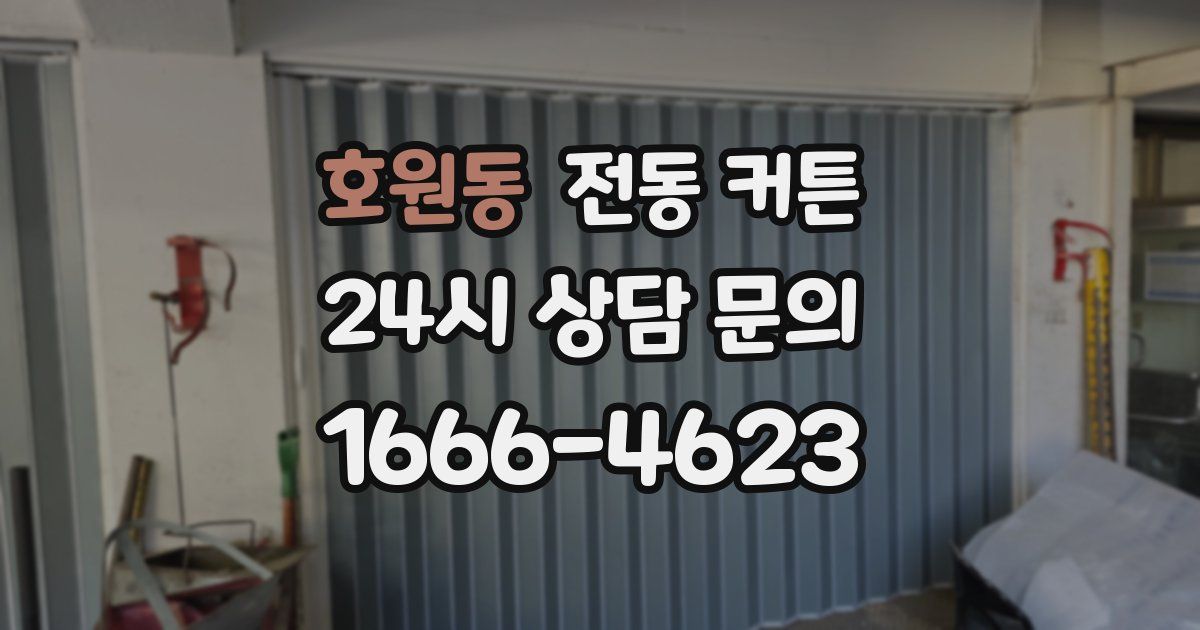 호원동 전동 커튼