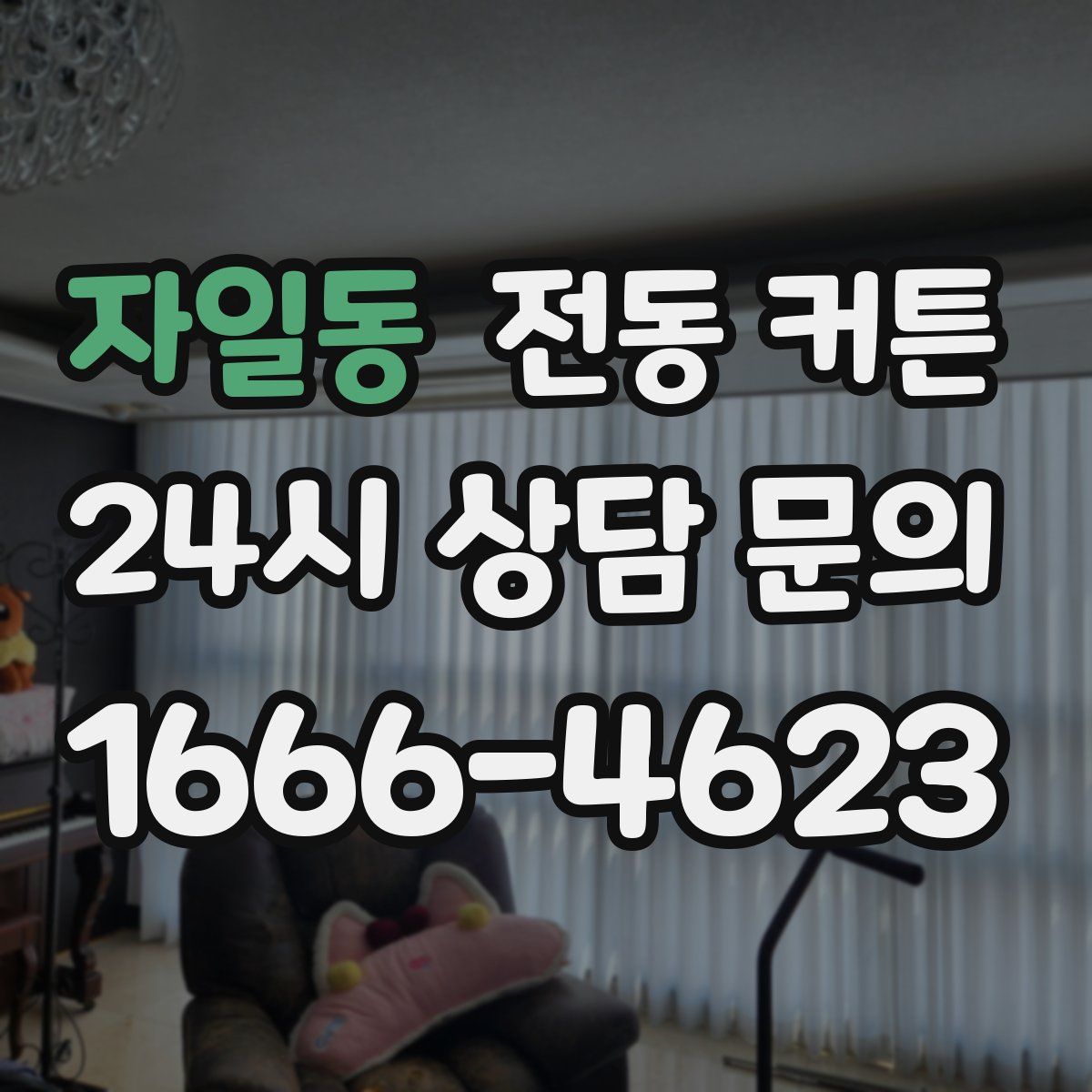 자일동 전동 커튼