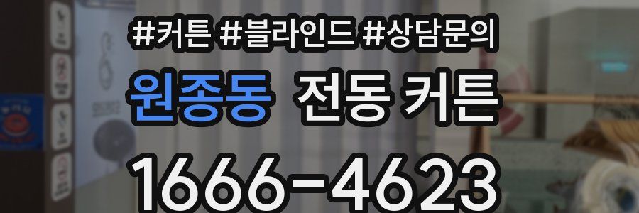 원종동 전동 커튼