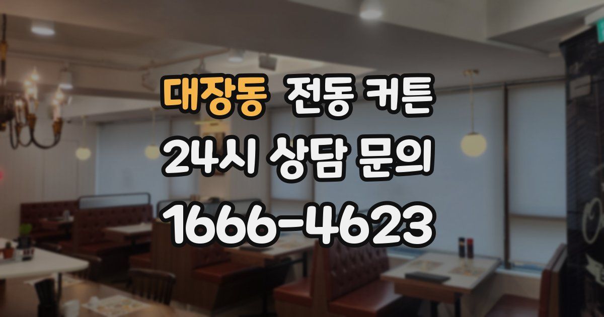 대장동 전동 커튼