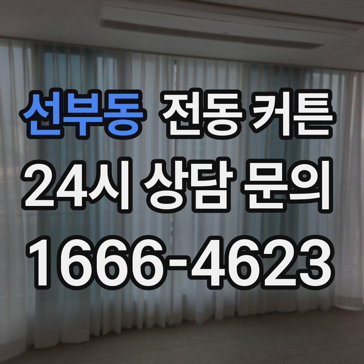 선부동 전동 커튼