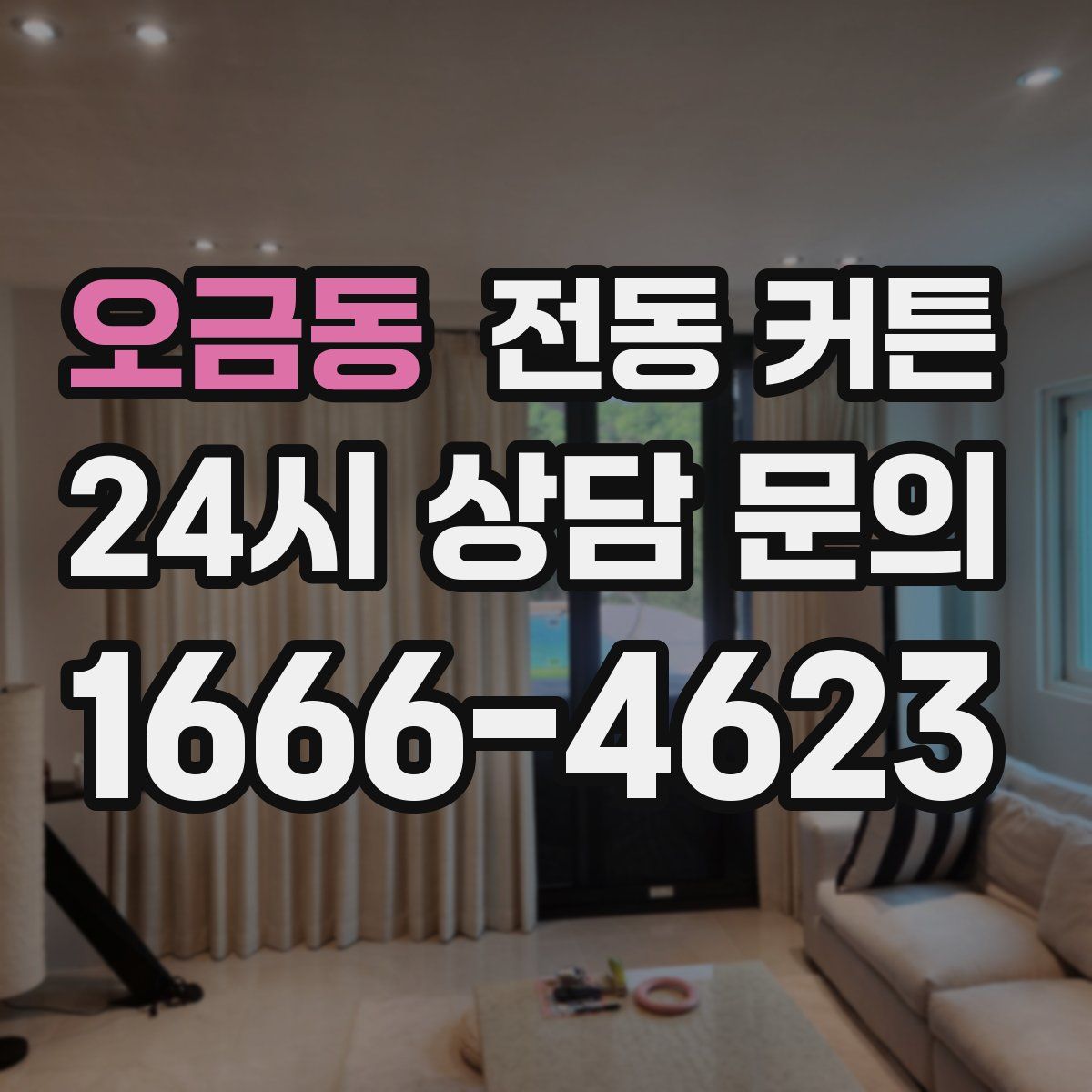 오금동 전동 커튼