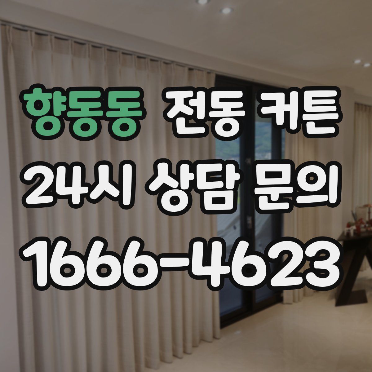 향동동 전동 커튼