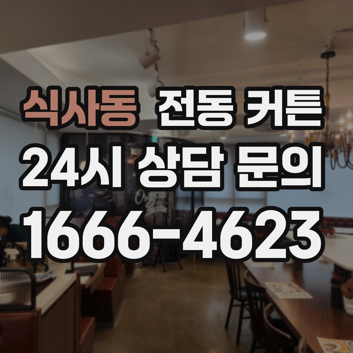 식사동 전동 커튼