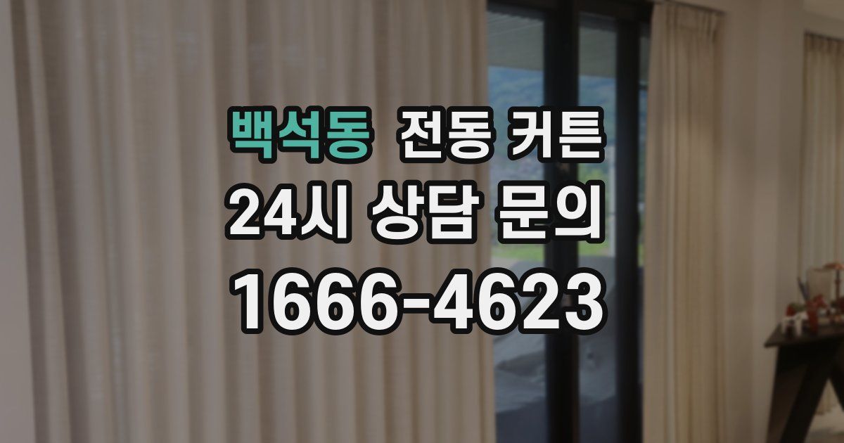 백석동 전동 커튼