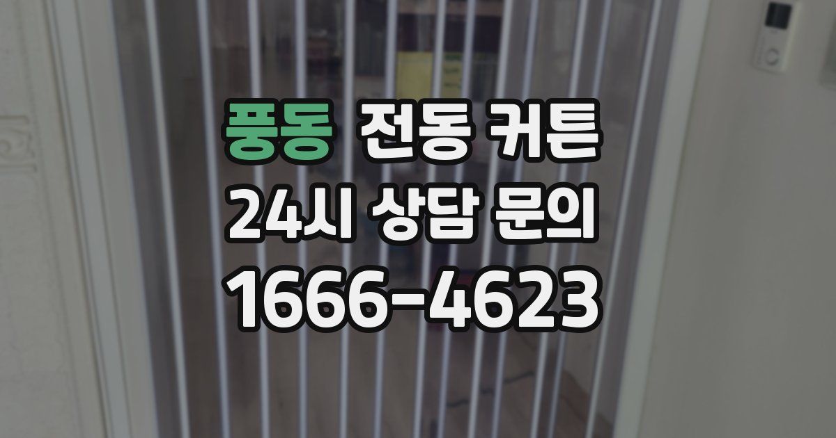 풍동 전동 커튼
