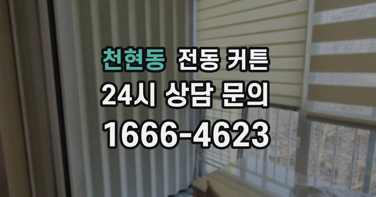 천현동 전동 커튼
