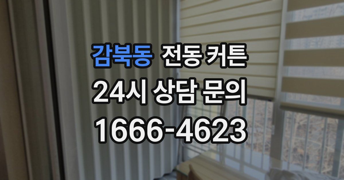 감북동 전동 커튼