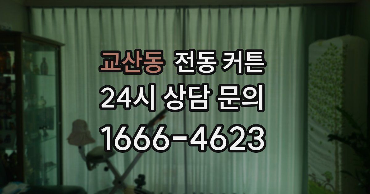 교산동 전동 커튼