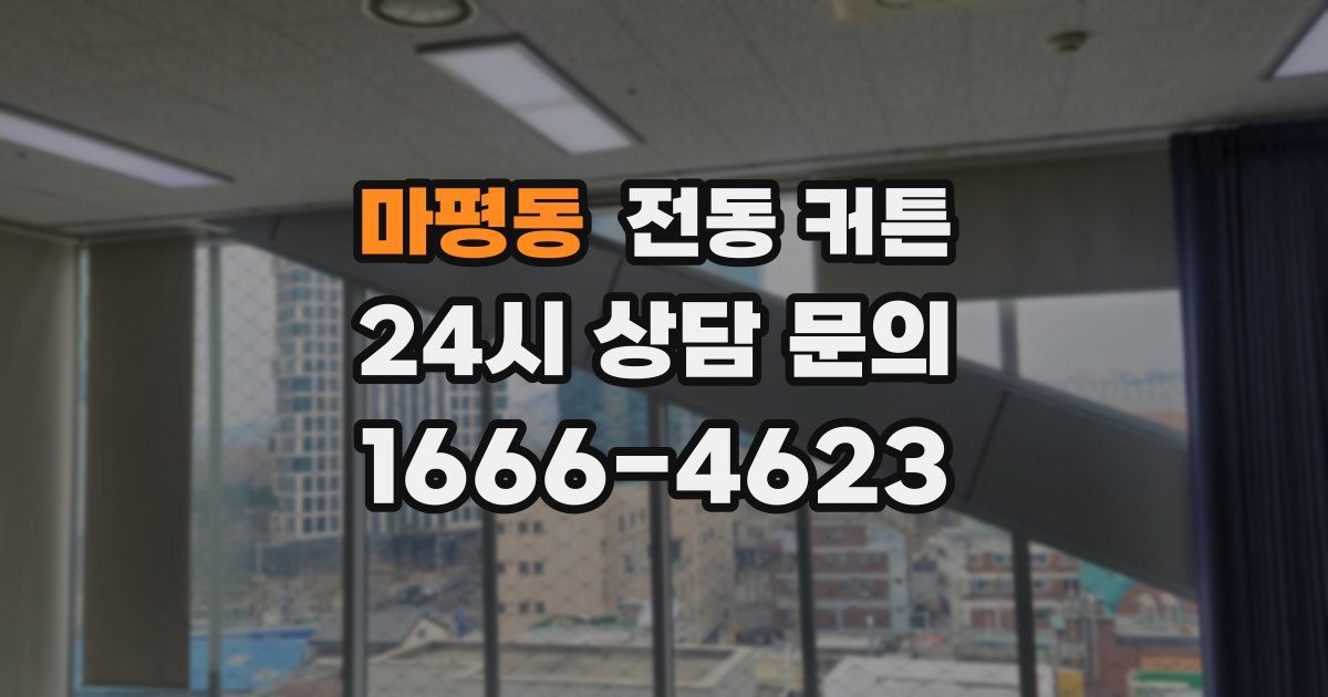 마평동 전동 커튼