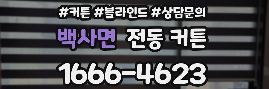 백사면 전동 커튼