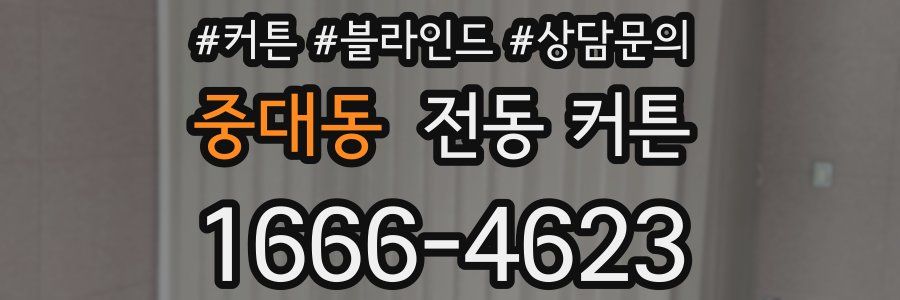 중대동 전동 커튼