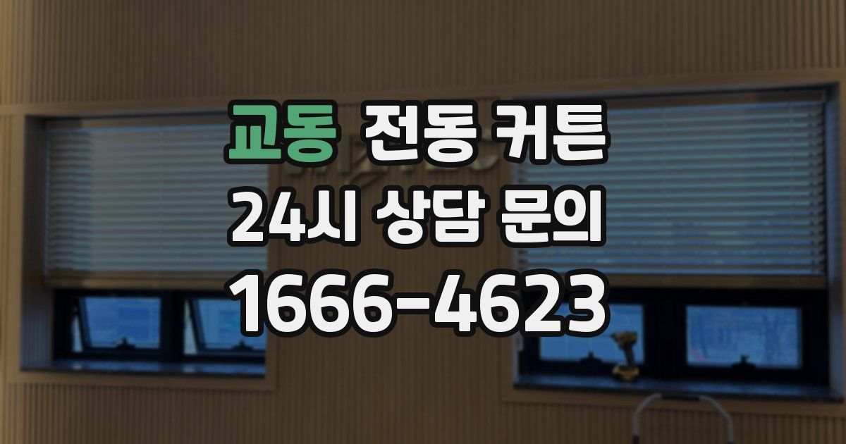 교동 전동 커튼