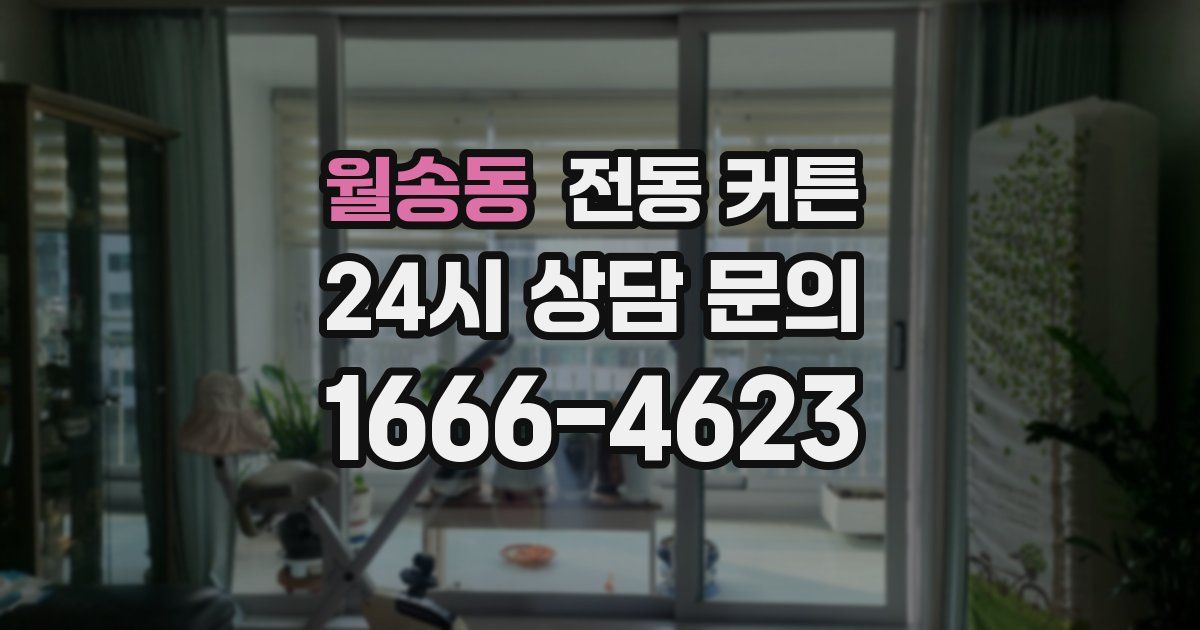월송동 전동 커튼