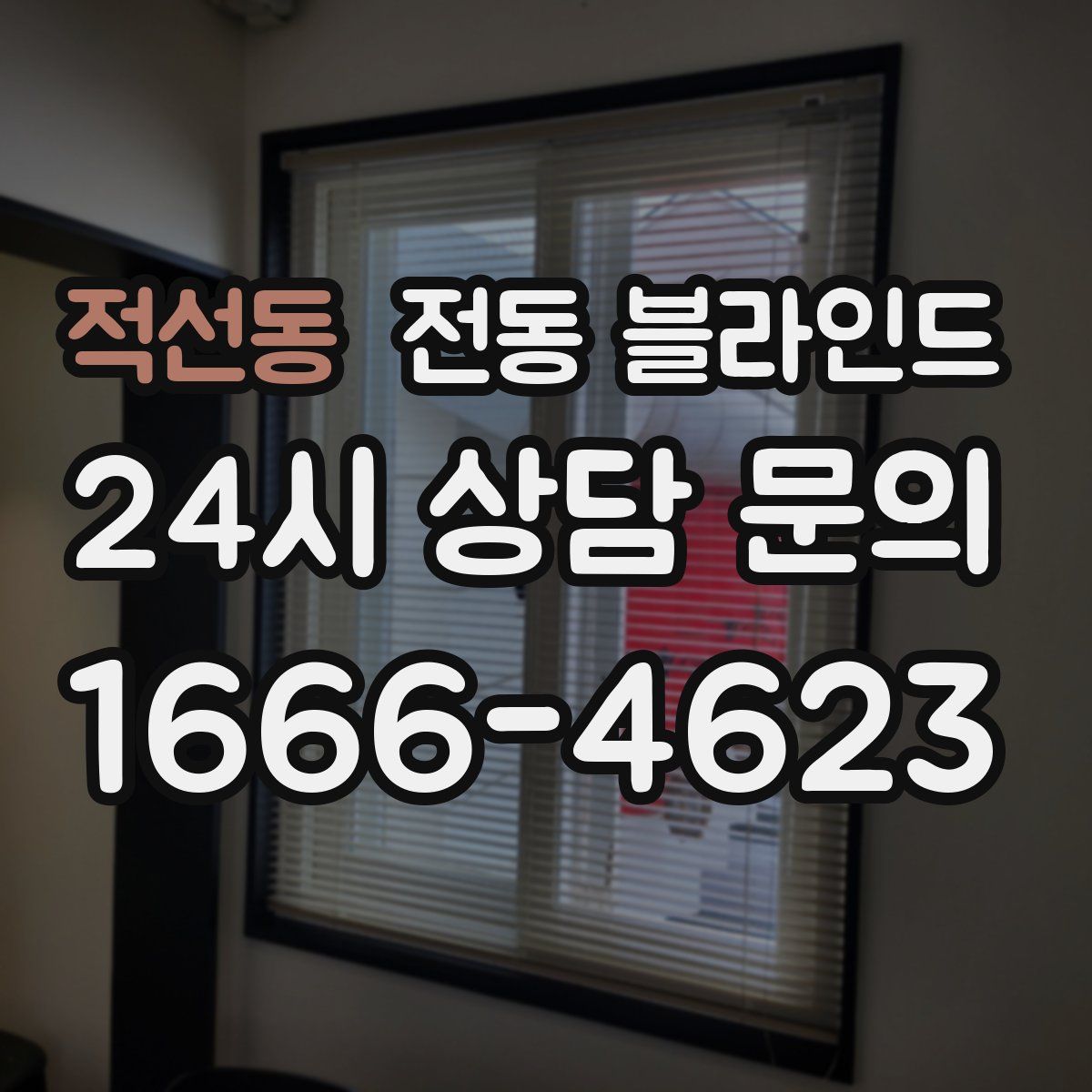 적선동 전동 블라인드