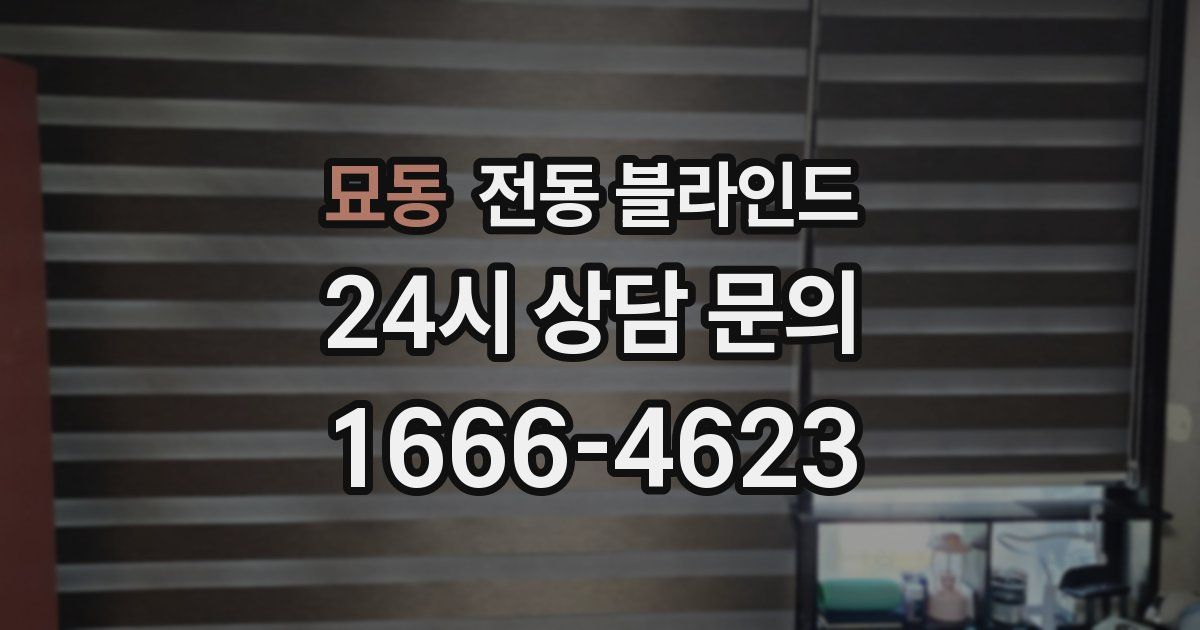 묘동 전동 블라인드
