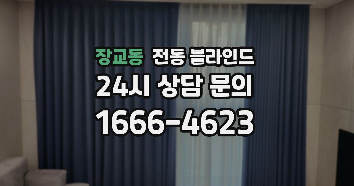 장교동 전동 블라인드