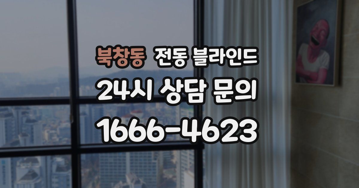 북창동 전동 블라인드