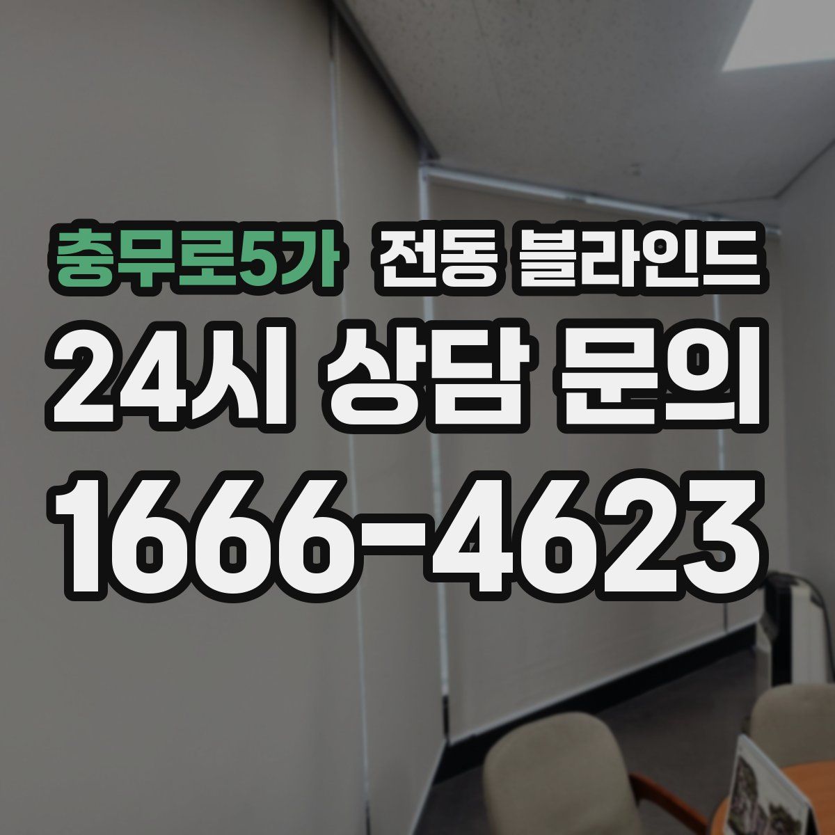 충무로5가 전동 블라인드