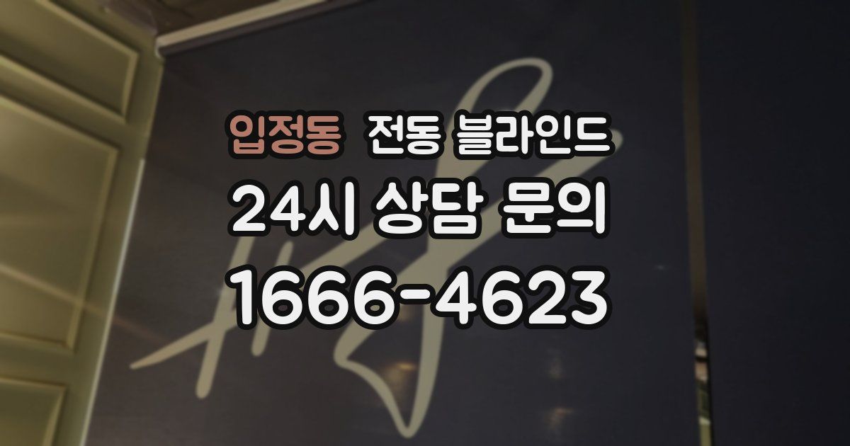 입정동 전동 블라인드