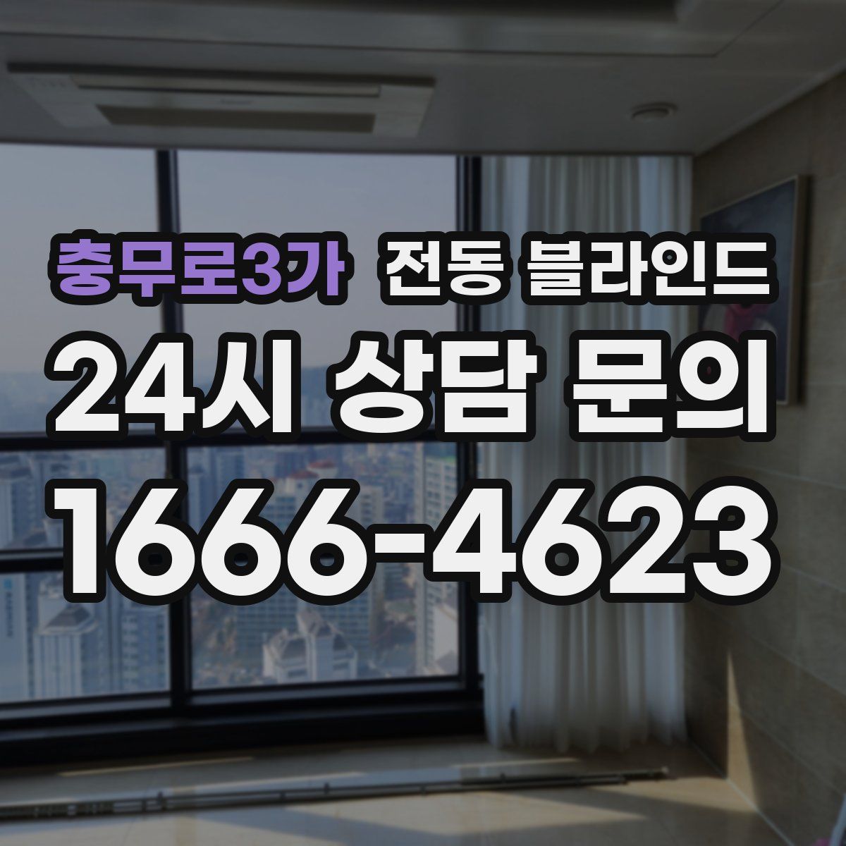 충무로3가 전동 블라인드