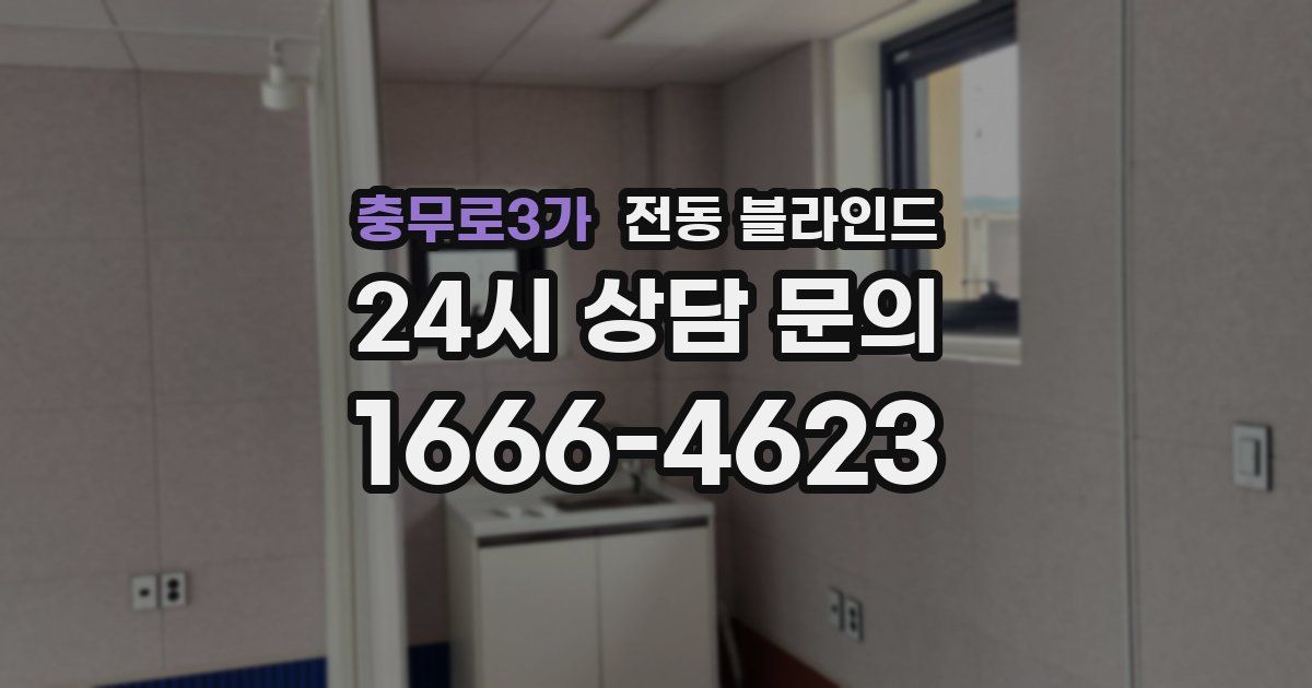 충무로3가 전동 블라인드
