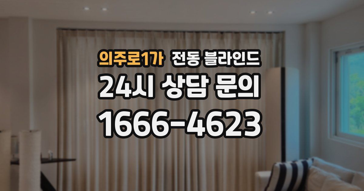 의주로1가 전동 블라인드