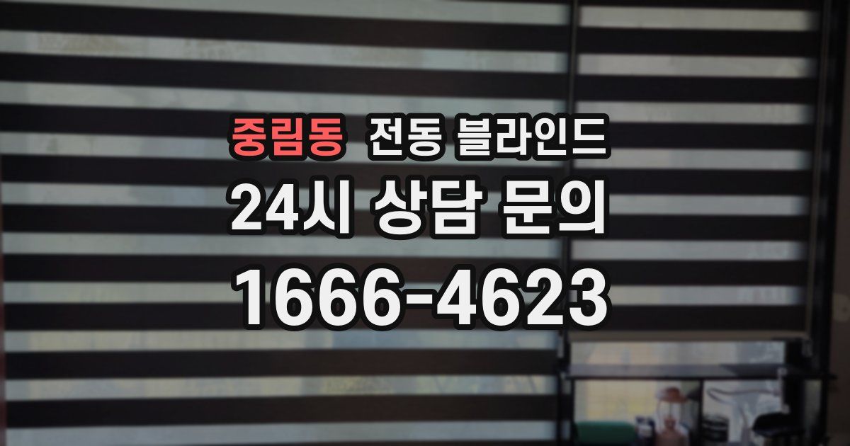중림동 전동 블라인드