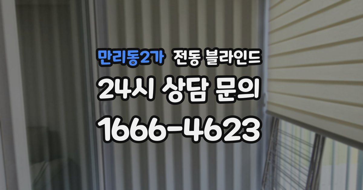 만리동2가 전동 블라인드