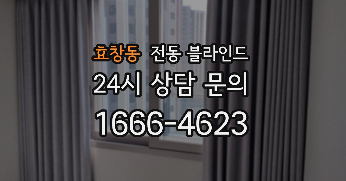효창동 전동 블라인드