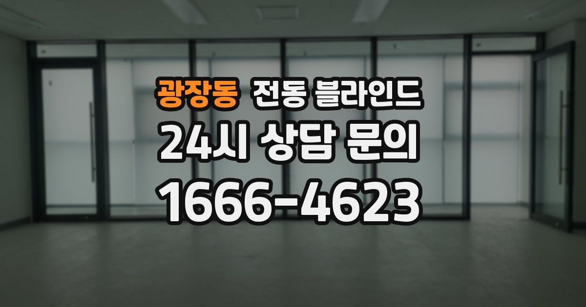 광장동 전동 블라인드