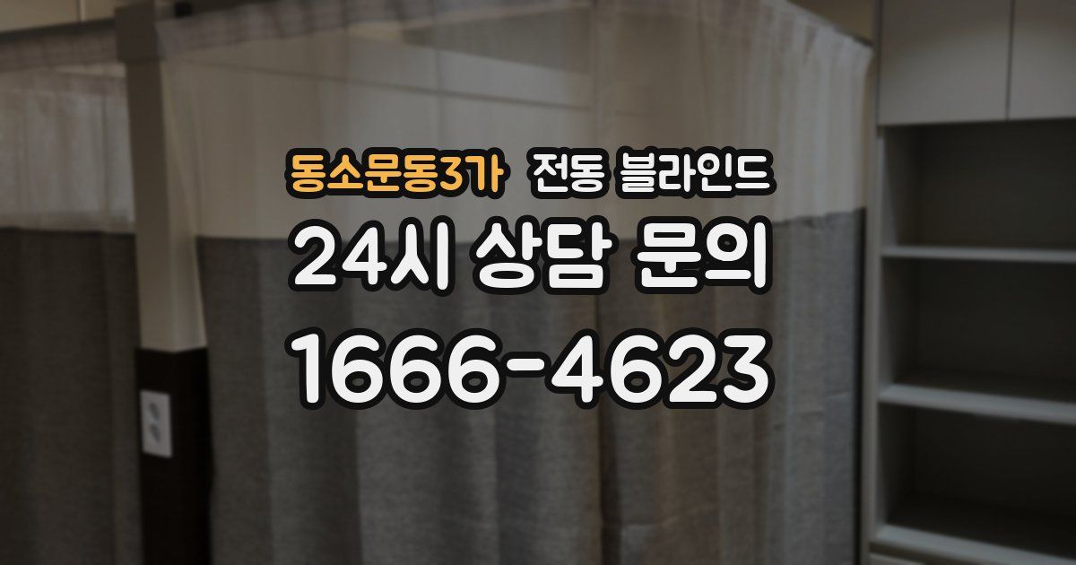 동소문동3가 전동 블라인드