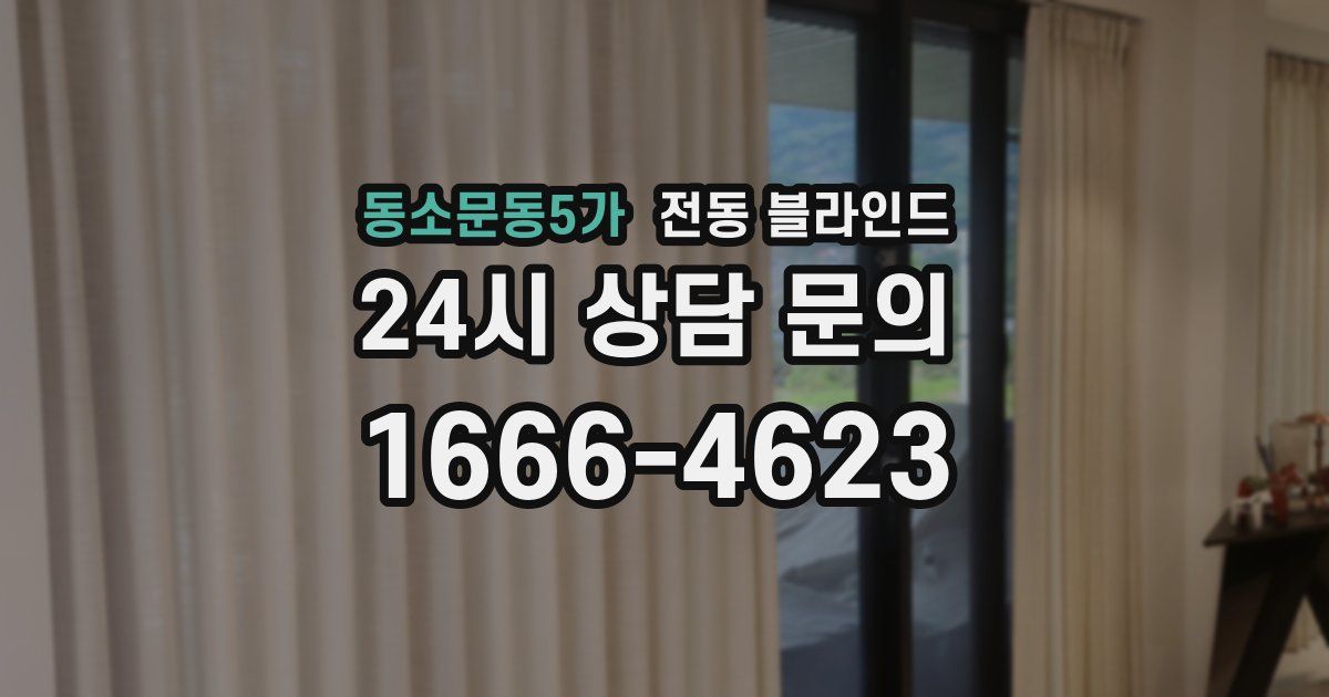 동소문동5가 전동 블라인드