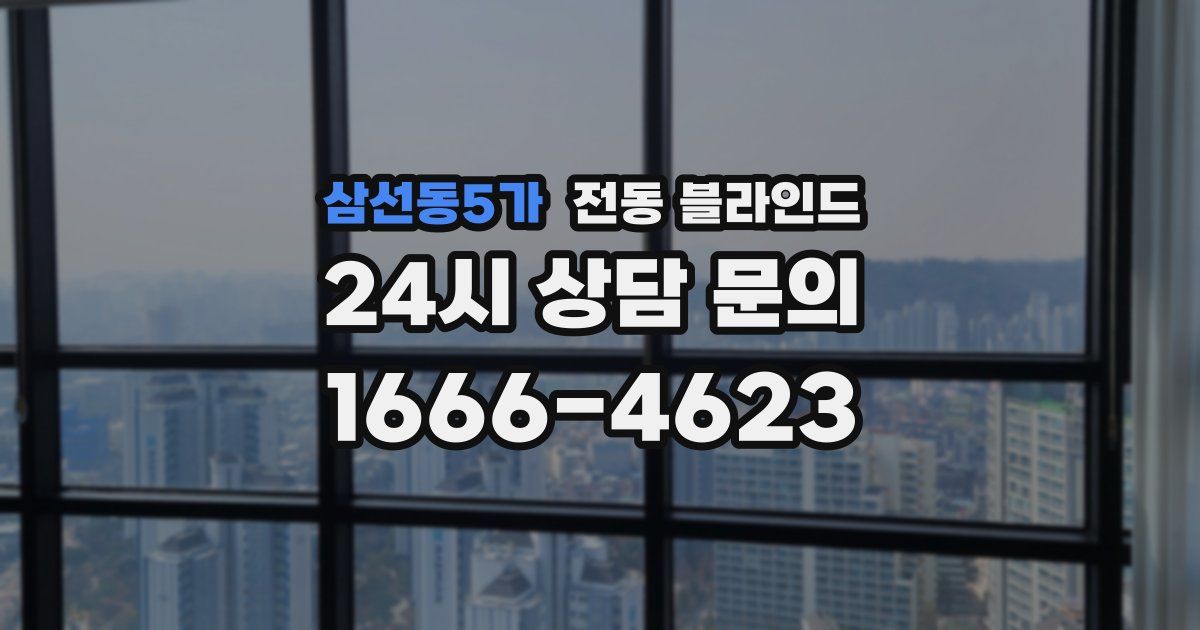 삼선동5가 전동 블라인드