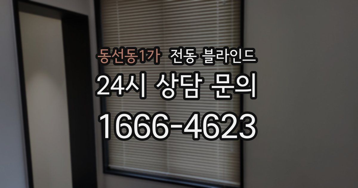 동선동1가 전동 블라인드