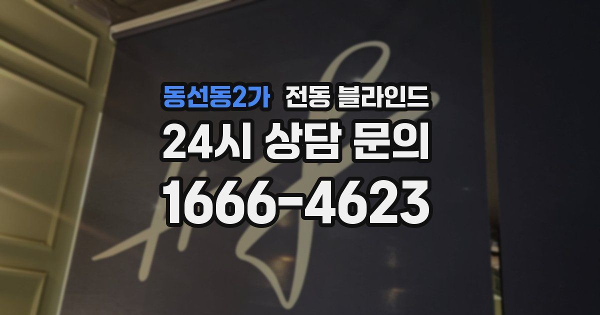 동선동2가 전동 블라인드