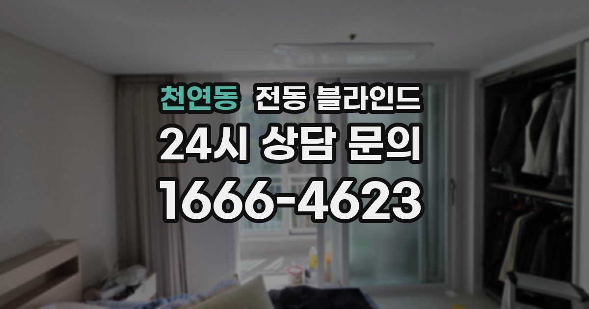 천연동 전동 블라인드