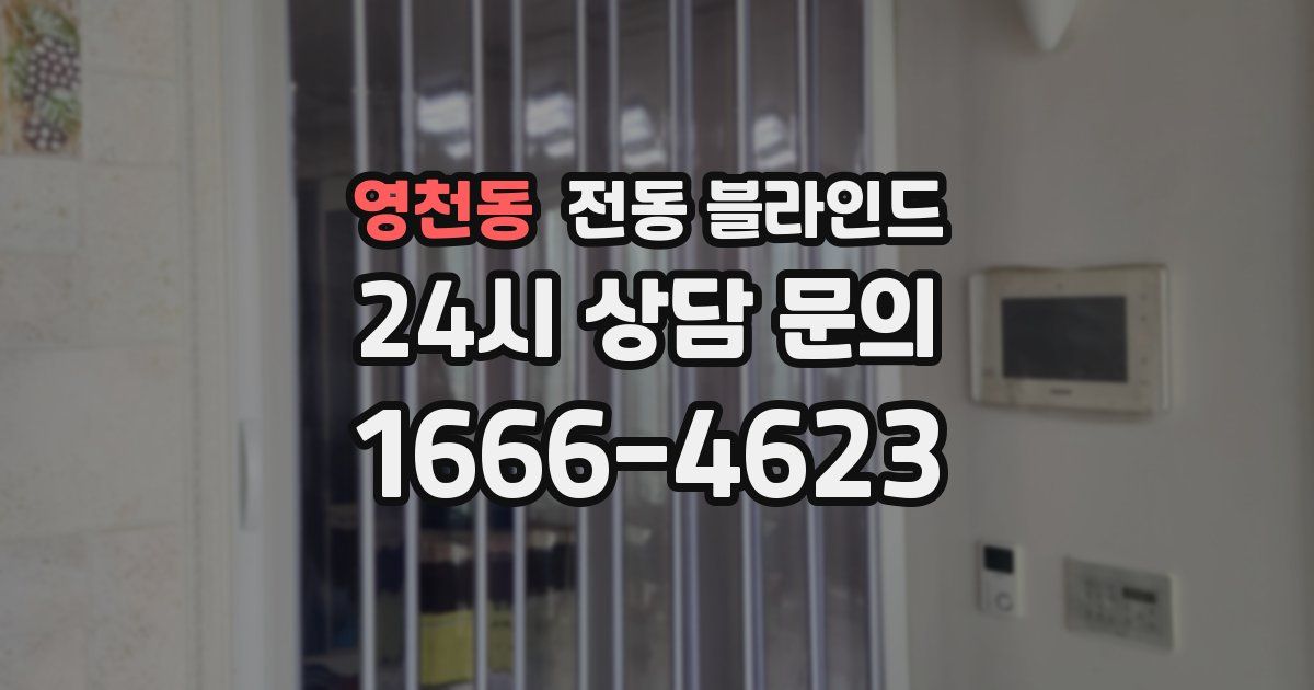 영천동 전동 블라인드