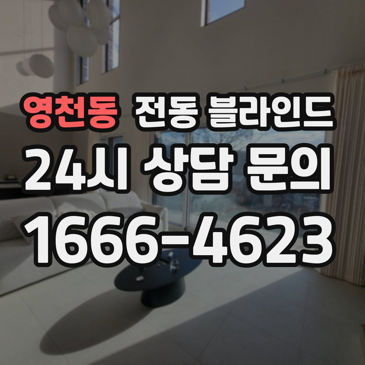 영천동 전동 블라인드