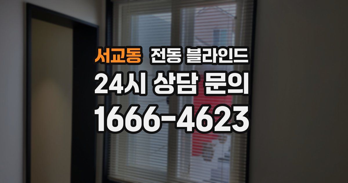 서교동 전동 블라인드