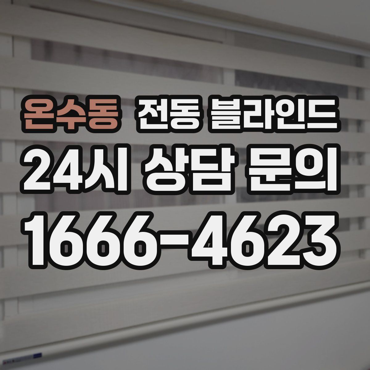온수동 전동 블라인드