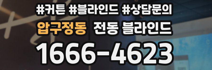 압구정동 전동 블라인드