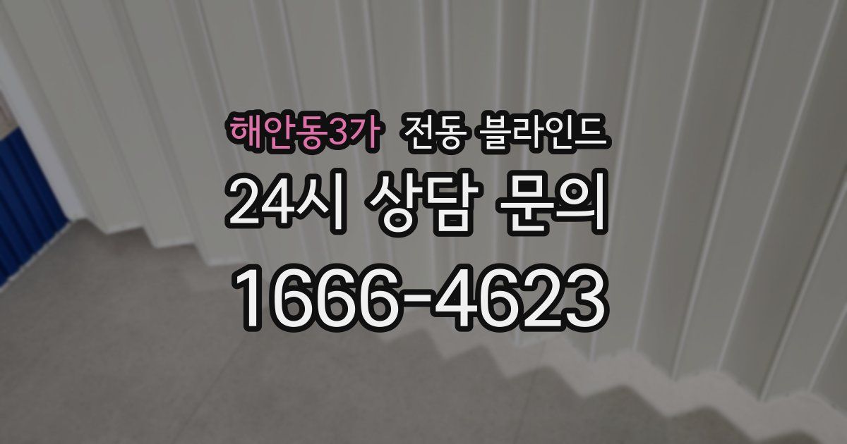 해안동3가 전동 블라인드