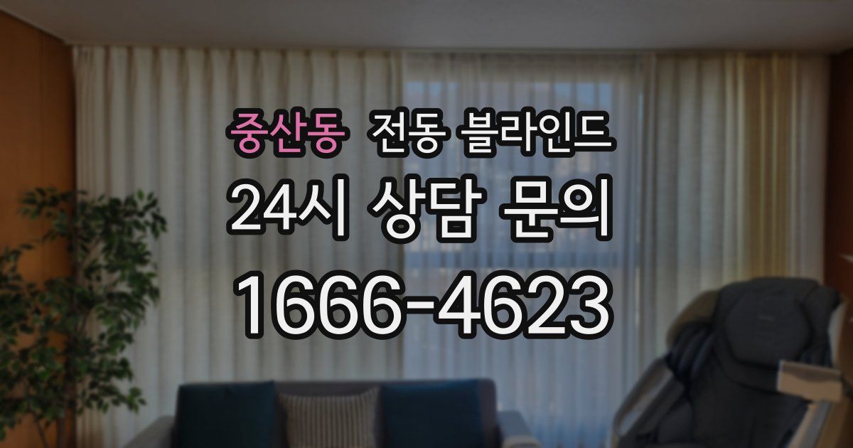 중산동 전동 블라인드