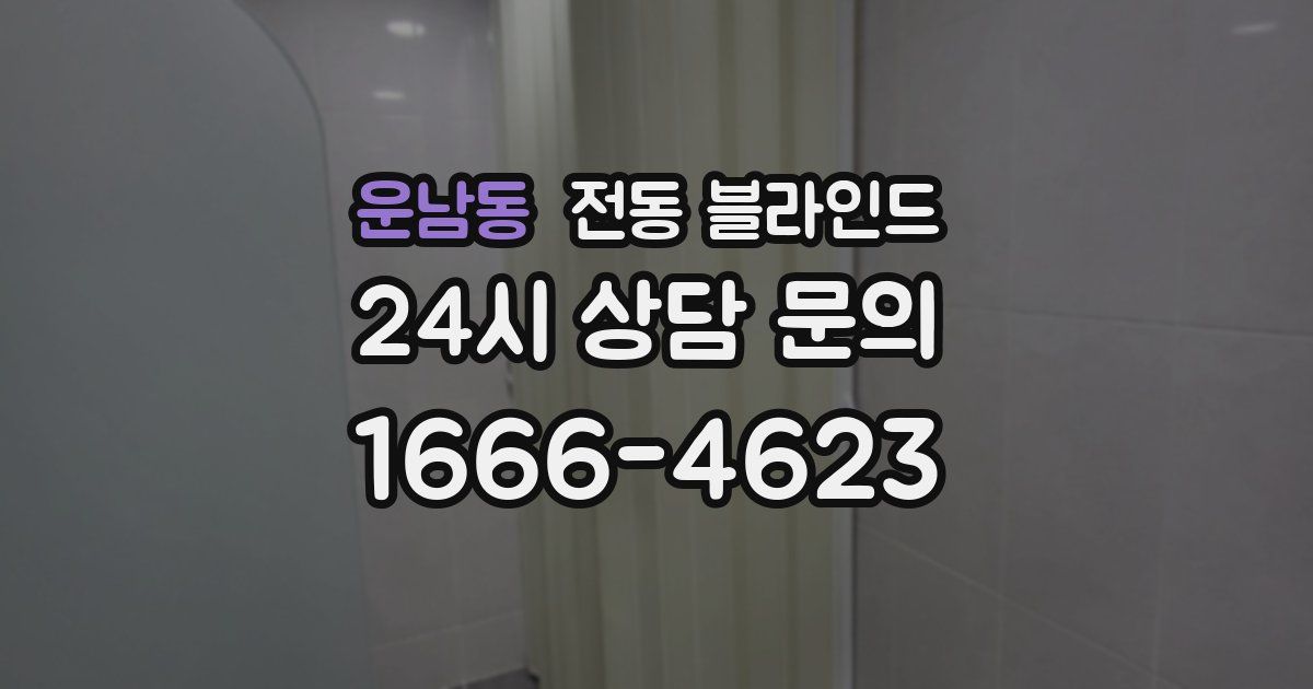 운남동 전동 블라인드
