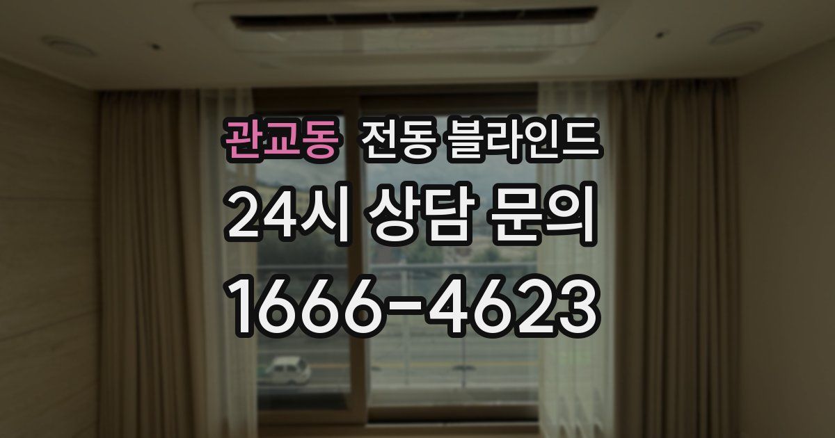 관교동 전동 블라인드