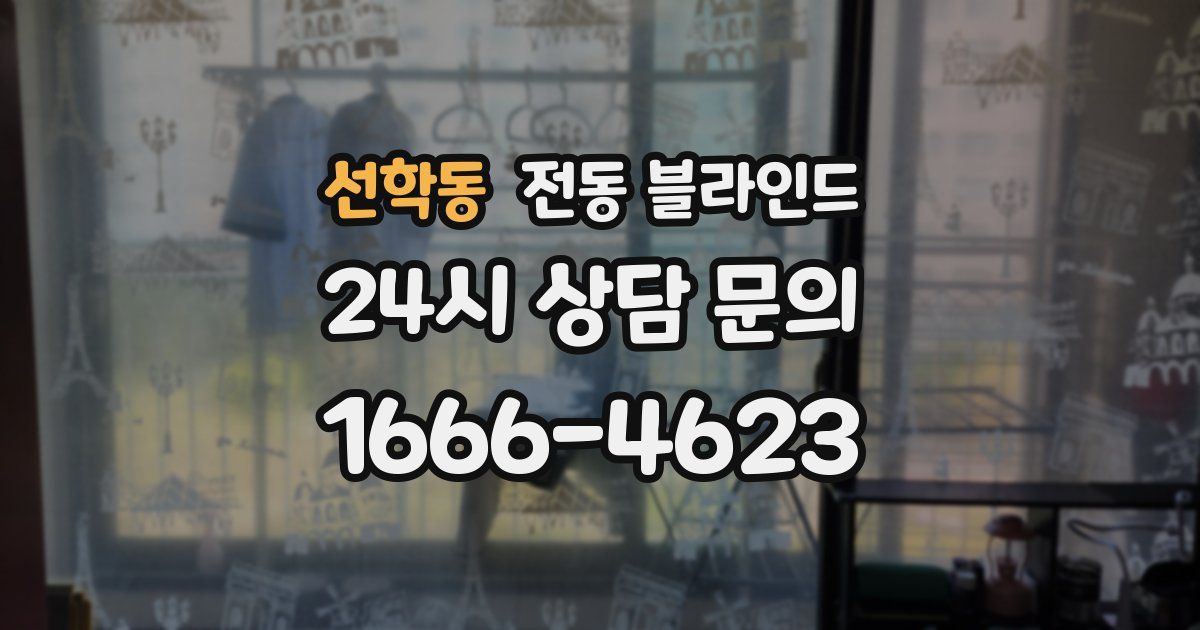 선학동 전동 블라인드