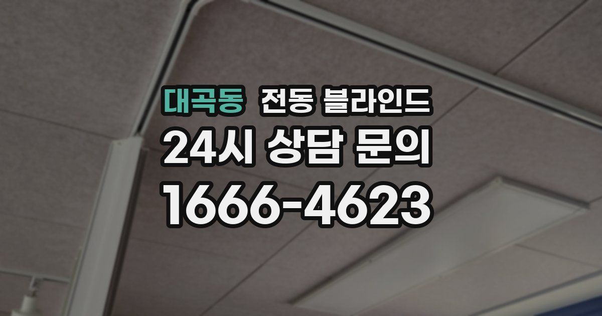 대곡동 전동 블라인드